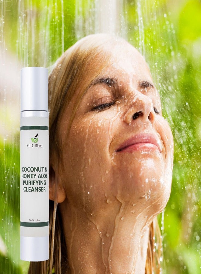 M.D. Blend Coconut & Honey Aloe Purifying Cleanser | Organic Face Wash for Women & Men | Gentle Vegan Foaming Facial Cleanser for All Skin Types | Non-Toxic, Clean Ingredients | 120ml Airless Pump - Image 2